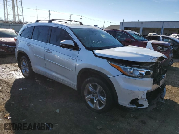 2015 Toyota Highlander Hybrid Limited with VIN 5TDDCRFH0FS012178, listed as a Copart auction lot 42001745 with 133,420 mi miles and Salvage Title. Bid and sale history available at carsss.com. Image 4.