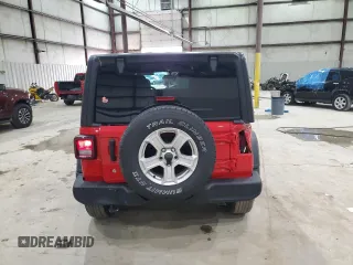2019 Jeep Wrangler Unlimited Sport S with VIN 1C4HJXDG2KW646608, listed as a Copart auction lot 58535105 with 111,230 mi miles and Salvage title. Bid and sale history available at DreamBid. Image 6.