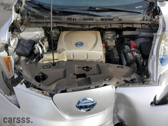 2015 Nissan LEAF SV with VIN 1N4AZ0CP6FC317216, listed as a Copart auction lot 46166225 with 67,830 mi miles and Salvage Title. Bid and sale history available at carsss.com. Image 12.