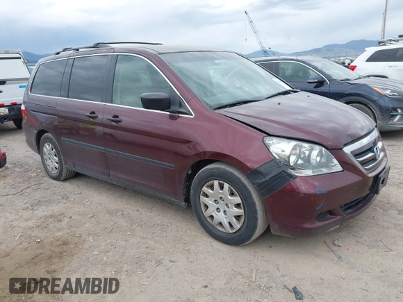 2007 Honda Odyssey LX with VIN 5FNRL38207B022095, listed as a IAAI auction lot 42395979 with 135,699 mi miles and . Bid and sale history available at DreamBid. Image 1.