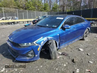 2021 Kia K5 GT-Line with VIN 5XXG64J27MG057806, listed as a Copart auction lot 49326135 with 44,642 mi miles and Salvage Title. Bid and sale history available at carsss.com. Image 1.
