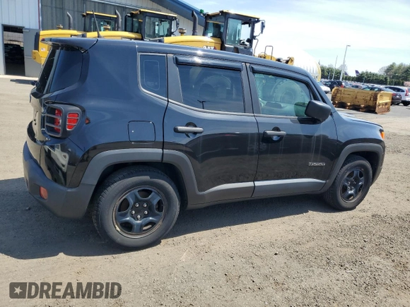 2017 Jeep Renegade Sport with VIN ZACCJAAH4HPF49470, listed as a Copart auction lot 53633315 with 107,962 mi miles and Clean title. Bid and sale history available at DreamBid. Image 3.