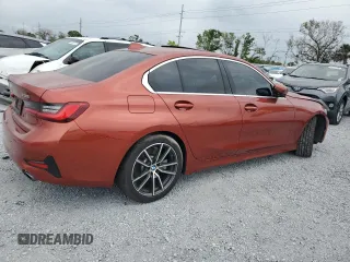 2021 BMW 3 Series 330i with VIN 3MW5R1J07M8C05310, listed as a Copart auction lot 51802115 with 54,399 mi miles and Salvage Title. Bid and sale history available at carsss.com. Image 3.