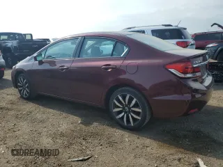 2015 Honda Civic EX-L z VIN 2HGFB2F99FH501447, wystawiony jako Copart lot #54046345 z przebiegiem 116 910 mil mil oraz Szkoda całkowita • Salvage title. Historia ofert i sprzedaży dostępna na DreamBid. Obrazek 2.