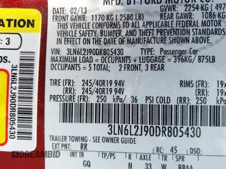 2013 Lincoln MKZ с VIN 3LN6L2J90DR805430, выставлен на аукционе IAAI как лот 42411542 с пробегом 154 710 миль миль и . История ставок и продаж доступна на DreamBid. Изображение 9.