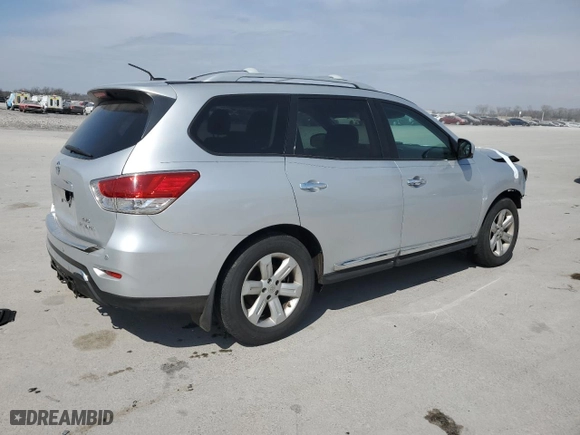2014 Nissan Pathfinder Platinum with VIN 5N1AR2MMXEC631942, listed as a Copart auction lot 49101505 with 144,403 mi miles and Clean Title. Bid and sale history available at carsss.com. Image 3.