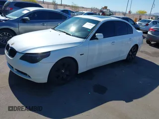 2007 BMW 5 Series 530i with VIN WBANE735X7CM55869, listed as a IAAI auction lot 42228854 with 224,397 mi miles and . Bid and sale history available at DreamBid. Image 2.