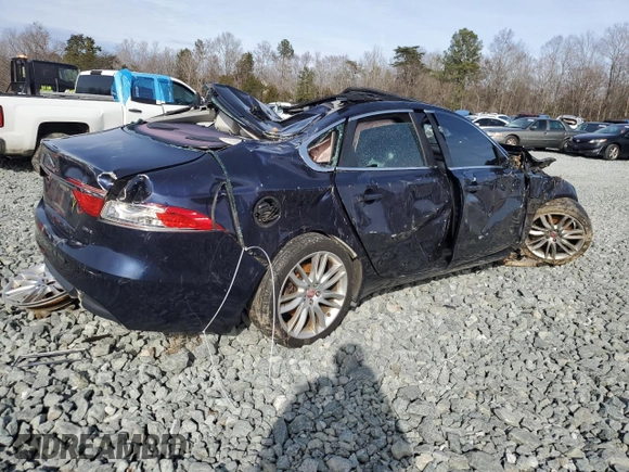 2016 Jaguar XF 35t Prestige with VIN SAJBE4BV1GCY21855, listed as a Copart auction lot 45766485 with Not Provided miles and Salvage Title. Bid and sale history available at DreamBid. Image 3.