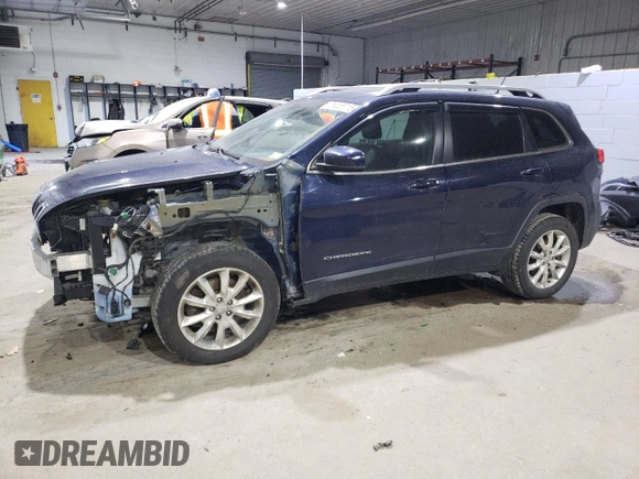 2015 Jeep Cherokee Limited with VIN 1C4PJMDB2FW655409, listed as a Copart auction lot 88255715 with 109,262 mi miles and Salvage Title. Bid and sale history available at carsss.com. Image 1.