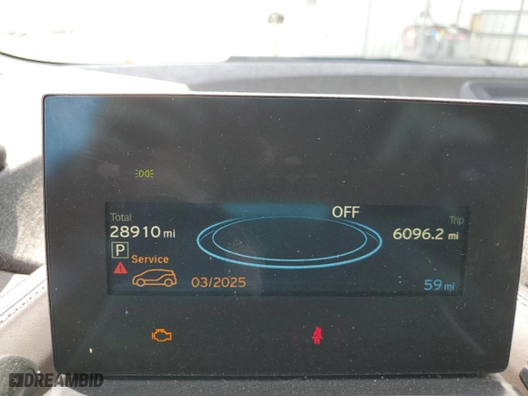 2017 BMW i3 with VIN WBY1Z8C38HV893417, listed as a Copart auction lot 53063865 with 28,910 mi miles and Salvage Title. Bid and sale history available at carsss.com. Image 9.