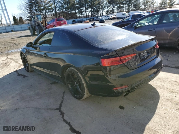 2018 Audi A5 Coupe Premium with VIN WAUSNAF5XJA001359, listed as a Copart auction lot 45184885 with 91,979 mi miles and Salvage Title. Bid and sale history available at carsss.com. Image 2.