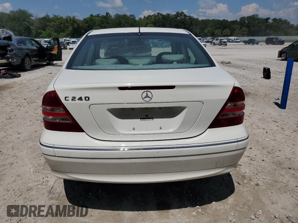 2005 Mercedes-Benz C 240 with VIN WDBRF61J35F580329, listed as a Copart auction lot 65527144 with 91,525 mi miles and Salvage Title. Bid and sale history available at DreamBid. Image 6.