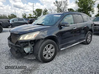 2015 Chevrolet Traverse LT z VIN 1GNKRHKD3FJ246421, wystawiony jako Copart lot #60375165 z przebiegiem 130 265 mil mil oraz Szkoda całkowita • Salvage title. Historia ofert i sprzedaży dostępna na DreamBid. Obrazek 1.
