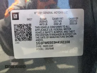 2017 Chevrolet Bolt EV LT with VIN 1G1FW6S03H4161108, listed as a Copart auction lot 52721205 with 33,887 mi miles and Salvage title. Bid and sale history available at DreamBid. Image 14.