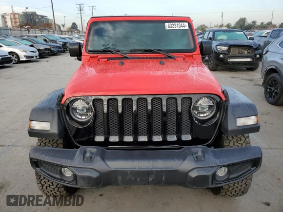 2022 Jeep Wrangler Unlimited High Tide with VIN 1C4HJXDG5NW107100, listed as a Copart auction lot 83231044 with 37,898 mi miles and Salvage Title. Bid and sale history available at DreamBid. Image 5.