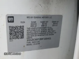 2024 Chevrolet Malibu LS with VIN 1G1ZC5ST2RF165411, listed as a Copart auction lot 47470775 with 33,171 mi miles and Salvage Title. Bid and sale history available at DreamBid. Image 14.