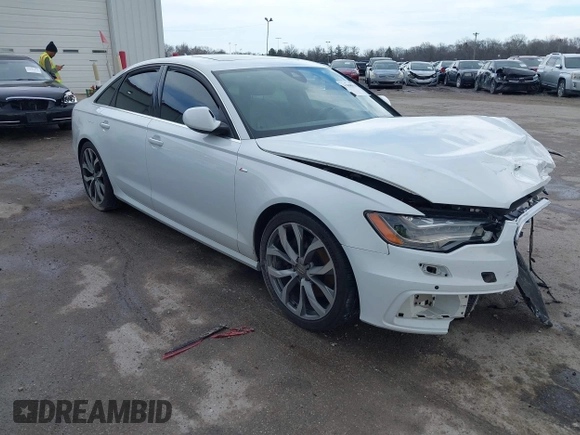 2014 Audi A6 Prestige z VIN WAUHMAFC6EN098487, wystawiony jako IAAI lot #41908034 z przebiegiem 146 298 mil mil oraz . Historia ofert i sprzedaży dostępna na DreamBid. Obrazek 1.