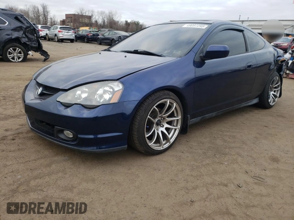 2004 Acura RSX with VIN JH4DC54824S004212, listed as a Copart auction lot 49097295 with 128,111 mi miles and Salvage Title. Bid and sale history available at carsss.com. Image 1.