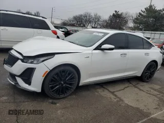 2021 Cadillac CT5 V-Series with VIN 1G6DV5RW6M0144314, listed as a Copart auction lot 45296315 with 35,030 mi miles and Salvage title. Bid and sale history available at DreamBid. Image 1.