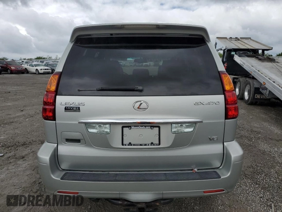 2005 Lexus GX 470 z VIN JTJBT20X050082258, wystawiony jako Copart lot #55812505 z przebiegiem 194 075 mil mil oraz Szkoda całkowita • Salvage title. Historia ofert i sprzedaży dostępna na DreamBid. Obrazek 6.