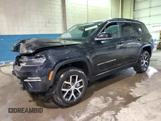 2024 Jeep Grand Cherokee Limited z VIN 1C4RJHBG7RC166637, wystawiony jako Copart lot #47557925 z przebiegiem 5 551 mil mil oraz Szkoda całkowita • Salvage title. Historia ofert i sprzedaży dostępna na DreamBid. Obrazek 1.