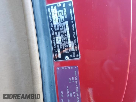 1986 Mercedes-Benz 560 SL z VIN WDBBA48D1GA041535, wystawiony jako Copart lot #89405565 z przebiegiem 152 298 mil mil oraz Tytuł czysty. Historia ofert i sprzedaży dostępna na DreamBid. Obrazek 12.