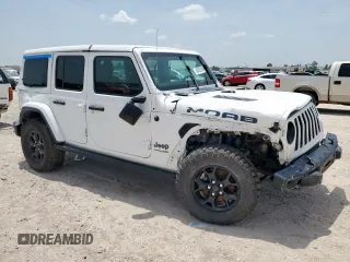 2018 Jeep Wrangler Unlimited Sahara with VIN 1C4HJXEG5JW294430, listed as a Copart auction lot 63057595 with 86,609 mi miles and Salvage title. Bid and sale history available at DreamBid. Image 4.
