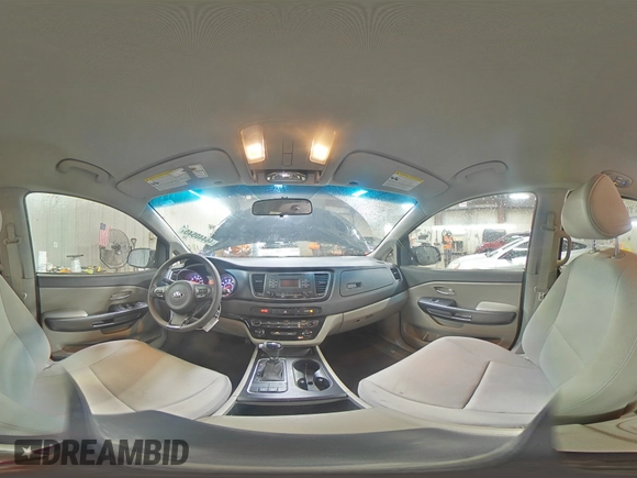 2015 Kia Sedona L with VIN KNDMA5C17F6025760, listed as a Copart auction lot 46440545 with 75,923 mi miles and Salvage Title. Bid and sale history available at DreamBid. Image 14.