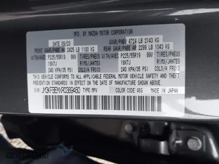 2024 Mazda CX-5 2.5 S Premium Plus Package with VIN JM3KFBEMXR0389460, listed as a IAAI auction lot 41687587 with 2,859 mi miles. Bid and sale history available at carsss.com. Image 9.
