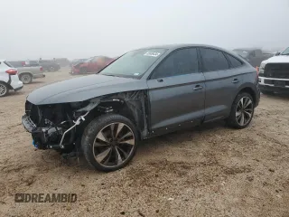 2023 Audi SQ5 Sportback Premium Plus with VIN WA124AFY0P2185529, listed as a Copart auction lot 85858434 with 14,976 mi miles and Salvage Title. Bid and sale history available at DreamBid. Image 1.