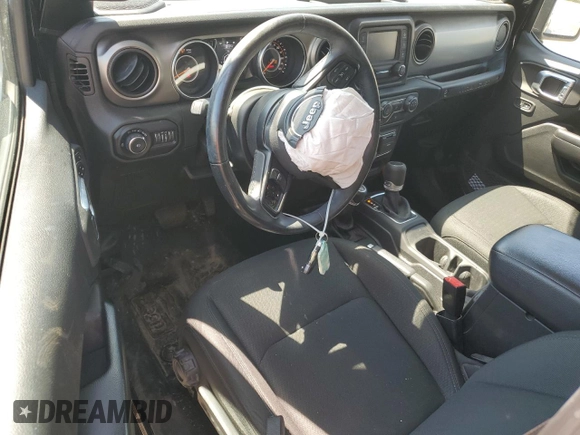 2020 Jeep Wrangler Sport with VIN 1C4GJXAG9LW203468, listed as a Copart auction lot 63586585 with 58,180 mi miles and Salvage title. Bid and sale history available at DreamBid. Image 8.