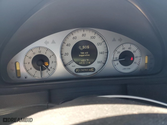 2007 Mercedes-Benz CLK-Class 3.5L with VIN WDBTK56FX7F227945, listed as a Copart auction lot 49600025 with 174,781 mi miles and Salvage Title. Bid and sale history available at carsss.com. Image 9.