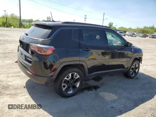 2018 Jeep Compass Trailhawk with VIN 3C4NJDDB6JT231480, listed as a Copart auction lot 56474865 with 61,051 mi miles and Salvage title. Bid and sale history available at DreamBid. Image 3.