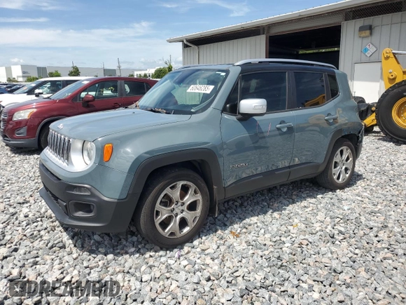 2017 Jeep Renegade Limited with VIN ZACCJADB1HPE48460, listed as a Copart auction lot 60646285 with 134,327 mi miles and Salvage title. Bid and sale history available at DreamBid. Image 1.