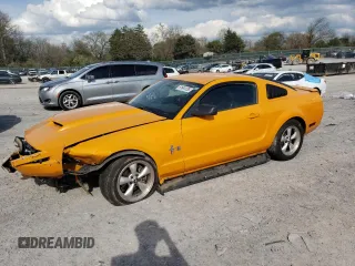 2007 Ford Mustang Deluxe with VIN 1ZVFT80N075259366, listed as a Copart auction lot 51644135 with 0 mi miles and Salvage Title. Bid and sale history available at carsss.com. Image 1.