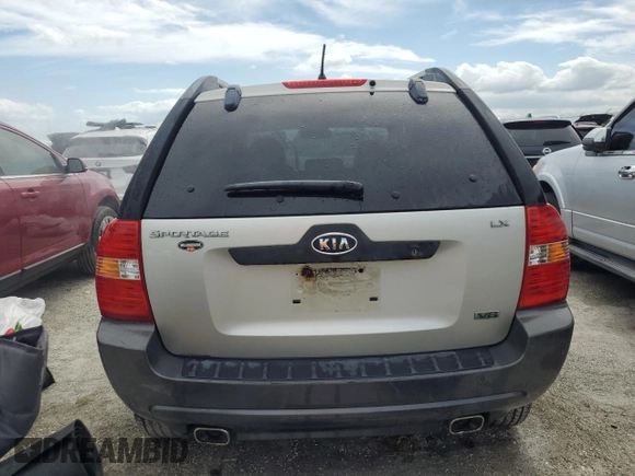 2006 Kia Sportage LX with VIN KNDJF723067287908, listed as a Copart auction lot 75519934 with 213,756 mi miles and Non Repairable. Bid and sale history available at DreamBid. Image 6.