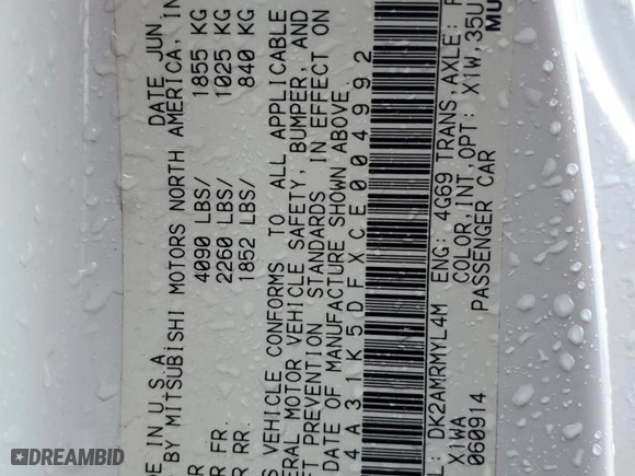 2012 Mitsubishi Eclipse GS with VIN 4A31K5DFXCE004992, listed as a Copart auction lot 78922134 with 130,764 mi miles and Salvage Title. Bid and sale history available at carsss.com. Image 12.