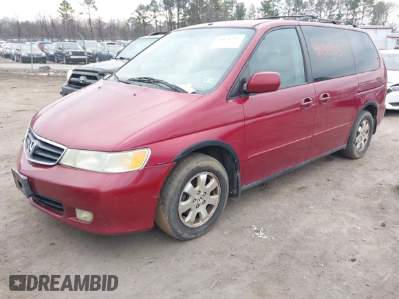2004 Honda Odyssey EX-L with VIN 5FNRL18924B032981, listed as a IAAI auction lot 41656995 with 251,084 mi miles and . Bid and sale history available at DreamBid. Image 2.