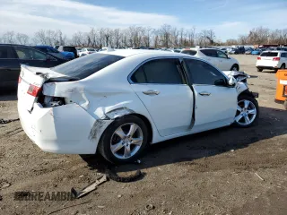 2012 Acura TSX Tech Pkg with VIN JH4CU2F66CC021056, listed as a Copart auction lot 48221775 with 0 mi miles and Salvage Title. Bid and sale history available at carsss.com. Image 3.