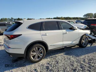 2022 Acura MDX with VIN 5J8YE1H35NL003508, listed as a Copart auction lot 76452114 with 0 mi miles and Salvage Title. Bid and sale history available at carsss.com. Image 3.