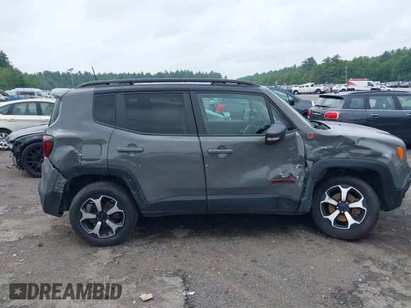 2021 Jeep Renegade Trailhawk with VIN ZACNJDC12MPM56979, listed as a IAAI auction lot 42438891 with 66,926 mi miles and . Bid and sale history available at DreamBid. Image 13.