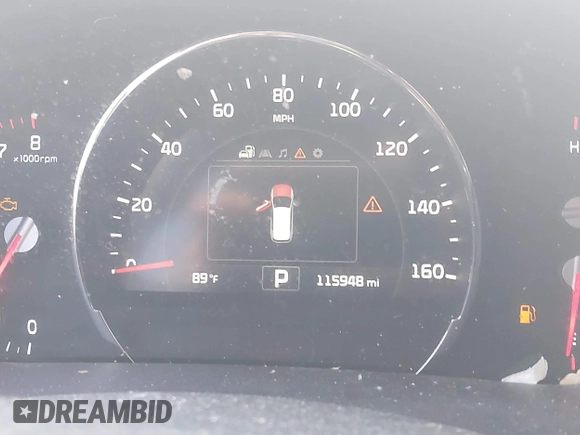 2017 Kia Sorento EX V6 with VIN 5XYPH4A54HG192831, listed as a IAAI auction lot 41723220 with 115,948 mi miles. Bid and sale history available at carsss.com. Image 7.