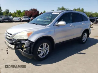 2010 Honda CR-V EX-L with VIN 5J6RE4H75AL051067, listed as a Copart auction lot 59823455 with 102,032 mi miles and Salvage title. Bid and sale history available at DreamBid. Image 1.