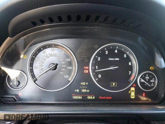 2014 BMW 5 Series 528i with VIN WBA5A5C56ED509725, listed as a Copart auction lot 47868615 with 109,344 mi miles and Salvage Title. Bid and sale history available at carsss.com. Image 9.