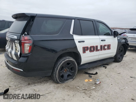 2022 Chevrolet Tahoe with VIN 1GBSCLED2NR317444, listed as a Copart auction lot 43927155 with 25,409 mi miles and Salvage title. Bid and sale history available at DreamBid. Image 3.