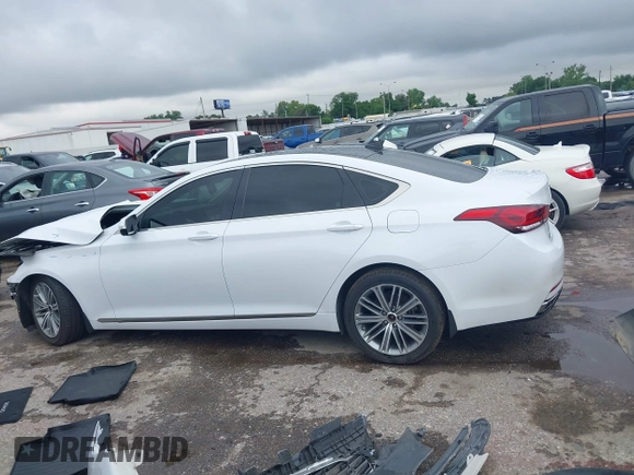 2018 Genesis G80 3.8L with VIN KMHGN4JE2JU238178, listed as a IAAI auction lot 42063099 with 78,569 mi miles and . Bid and sale history available at DreamBid. Image 14.