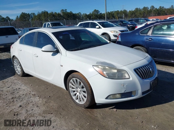 2011 Buick Regal CXL RL6 with VIN W04GU5GCXB1025852, listed as a IAAI auction lot 41221618 with 1 mi miles. Bid and sale history available at carsss.com. Image 1.