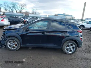 2023 Hyundai Kona SEL with VIN KM8K6CAB8PU041614, listed as a IAAI auction lot 41493717 with 1 mi miles. Bid and sale history available at carsss.com. Image 13.
