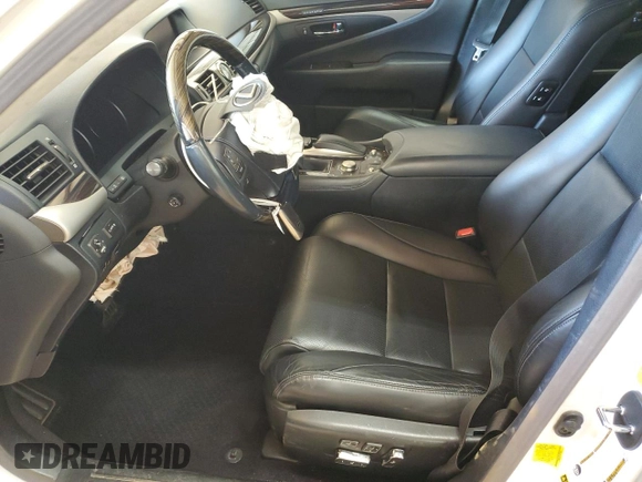2013 Lexus LS 460 with VIN JTHBL5EF5D5118661, listed as a Copart auction lot 52514565 with Not provided miles and Salvage title. Bid and sale history available at DreamBid. Image 7.