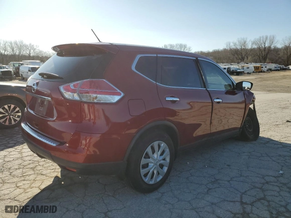 2015 Nissan Rogue S with VIN KNMAT2MT8FP501133, listed as a Copart auction lot 49784975 with 26,852 mi miles and Salvage Title. Bid and sale history available at carsss.com. Image 3.